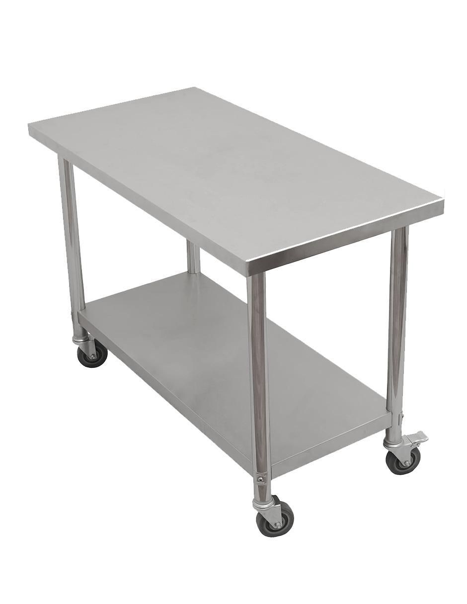 Mesa armable de acero inoxidable