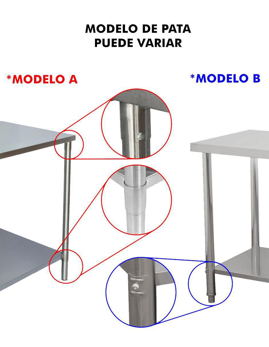 Mesa armable de acero inoxidable 7