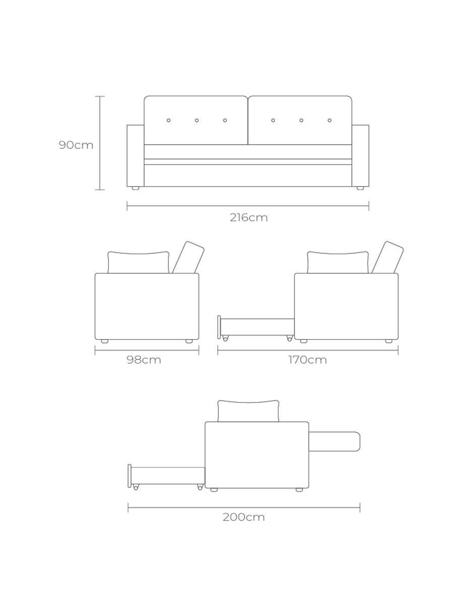 "futón/sofá cama" berlin sofa cama mr fix "de" madera