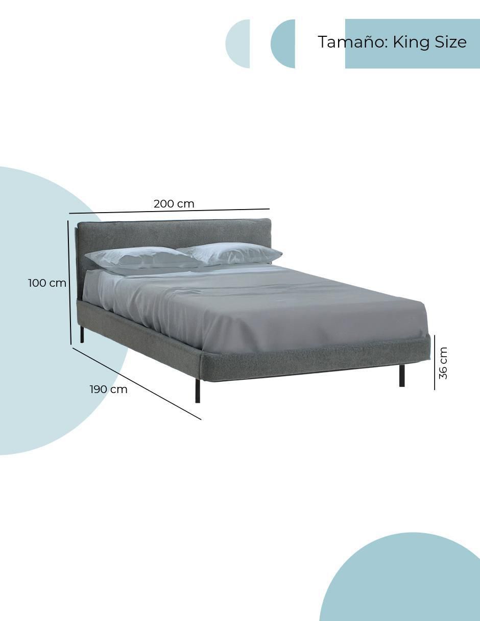 Cama Bristol de madera king size 8
