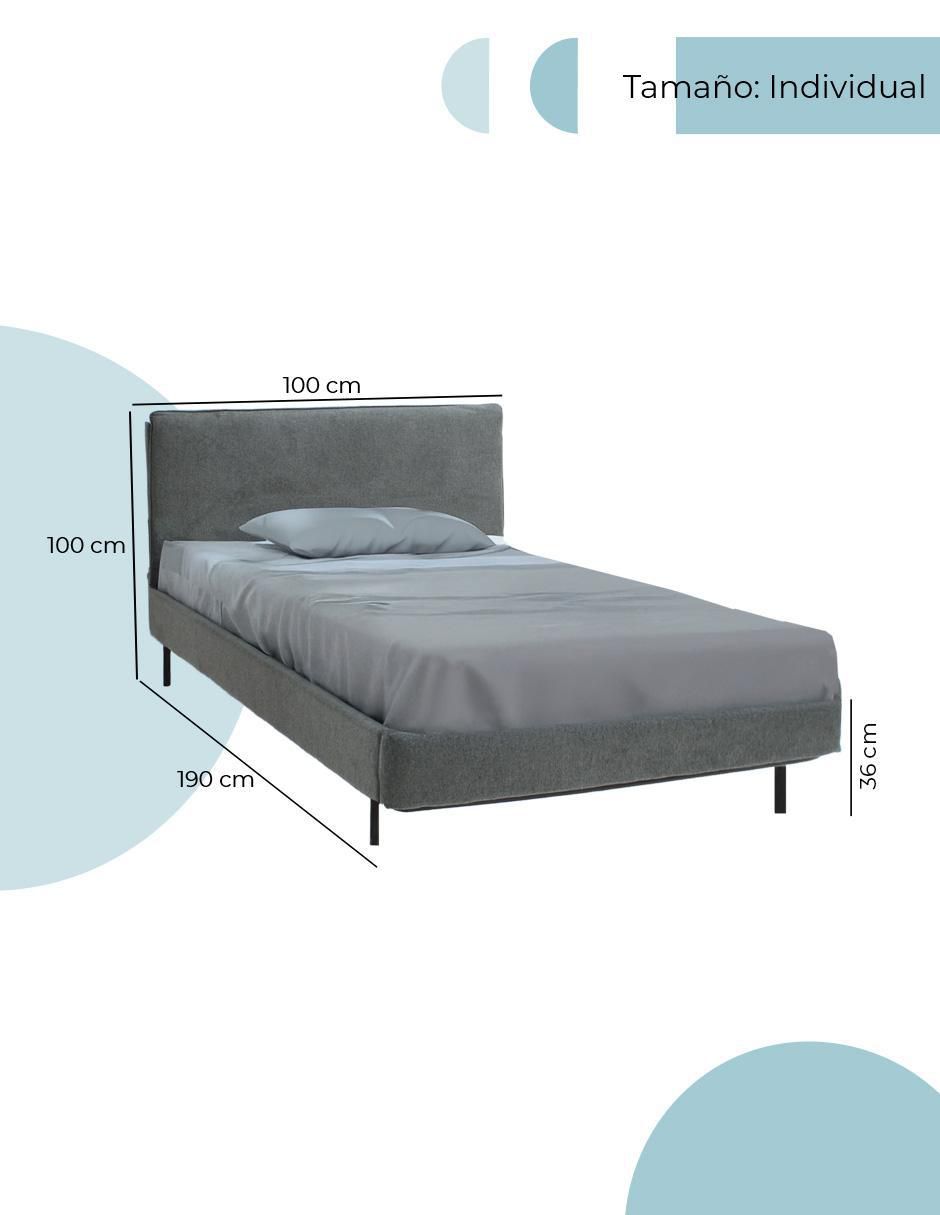 Cama Bristol de madera individual 9
