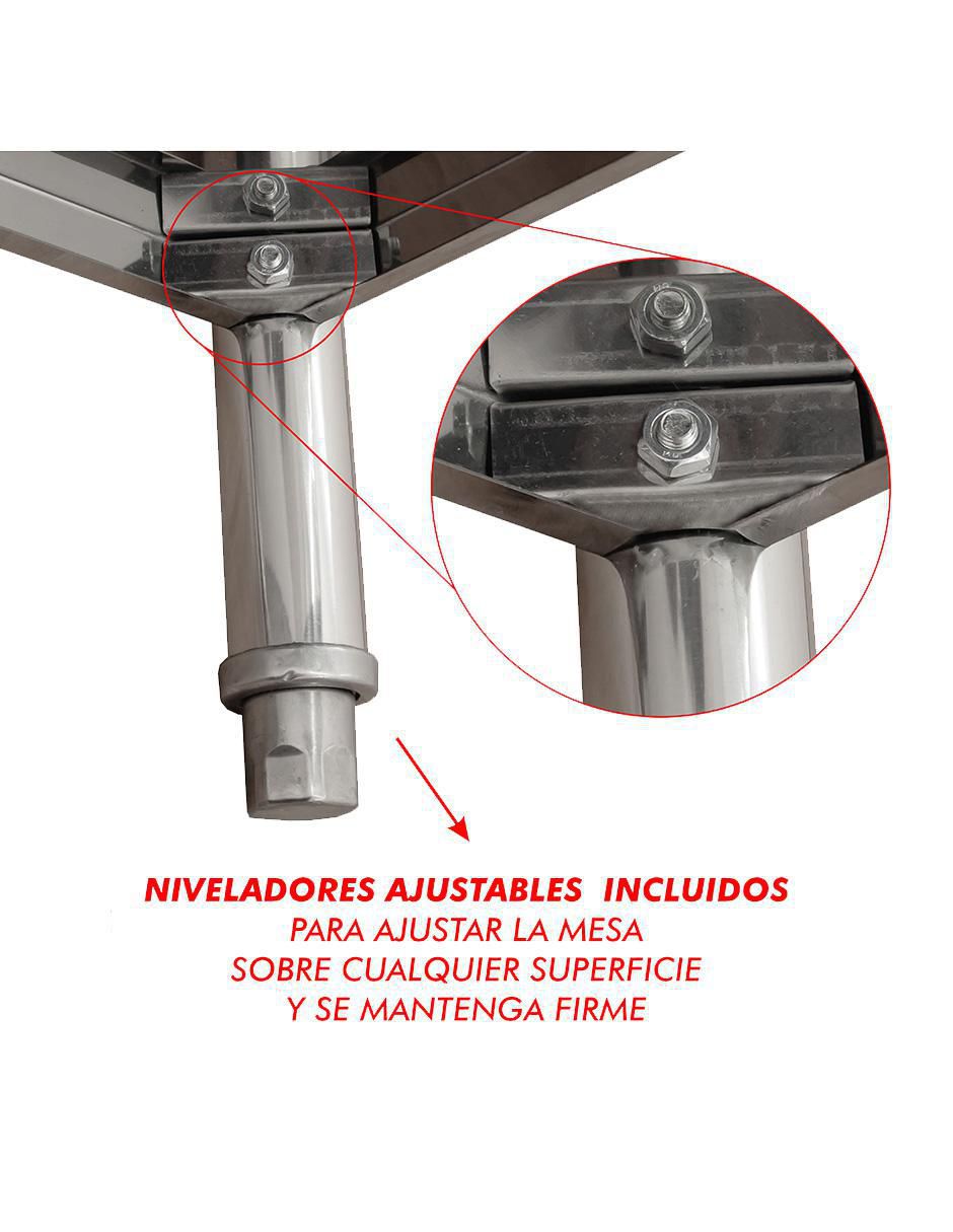 Mesa isla sencilla de acero inoxidable 2