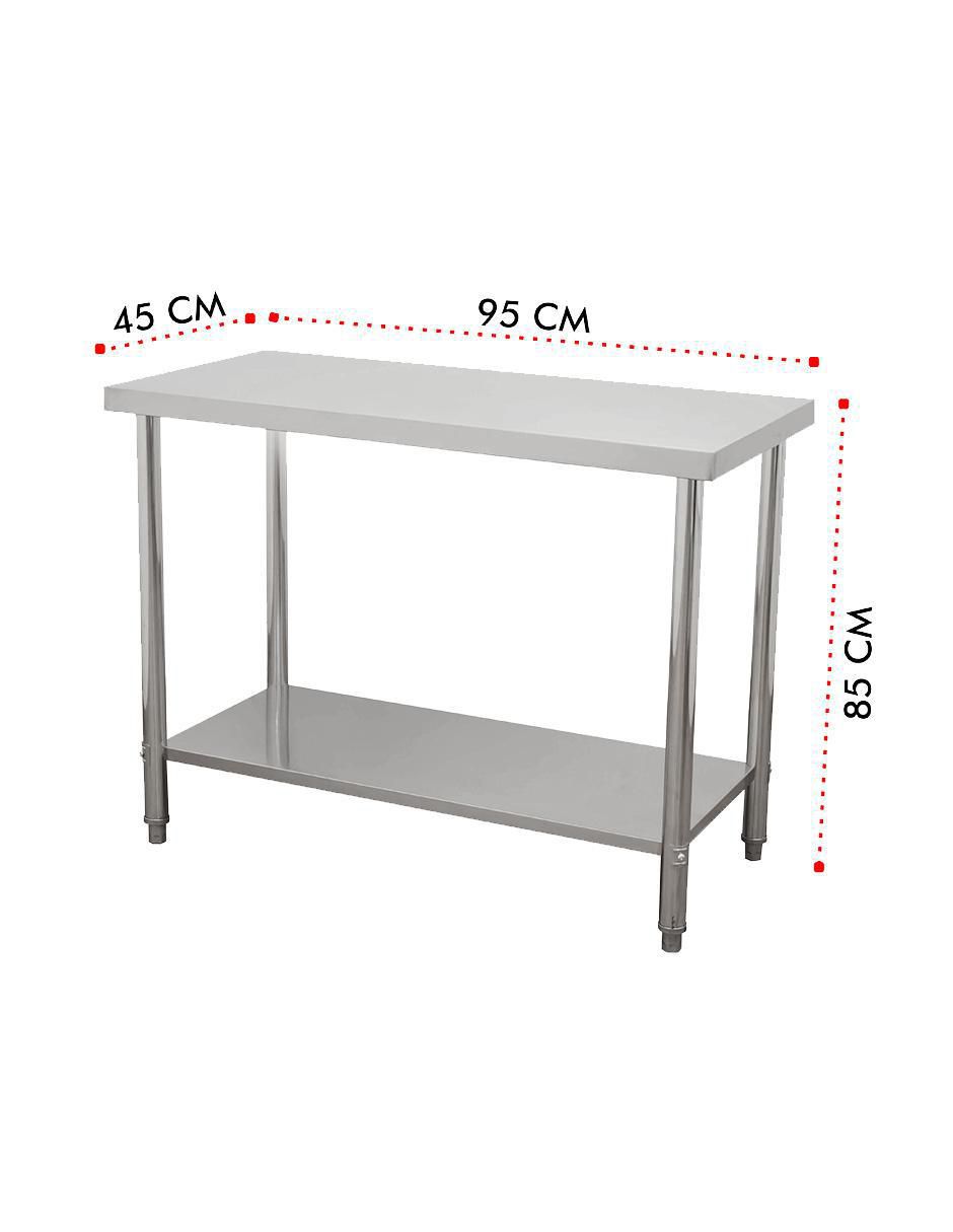 Mesa isla sencilla de acero inoxidable 7