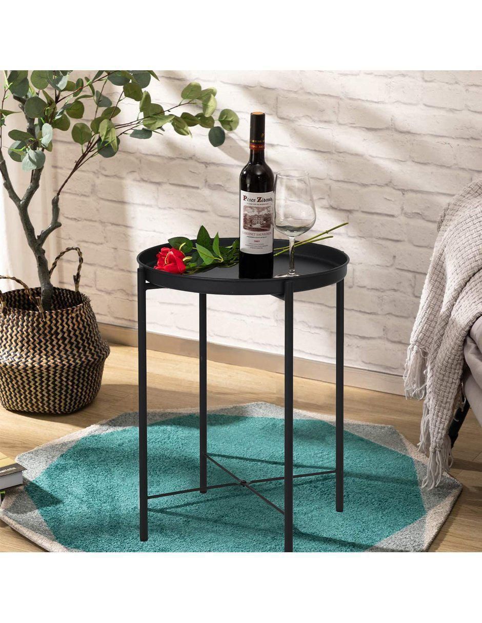 Mesa auxiliar gladom mesa consola plegable gomyhome "de" acero