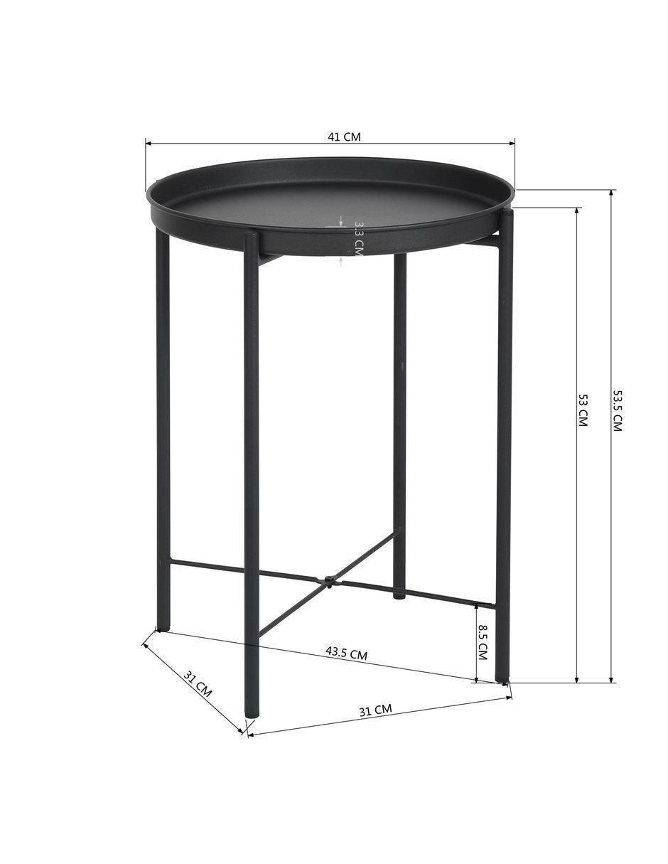 Mesa auxiliar gladom mesa consola plegable gomyhome "de" acero