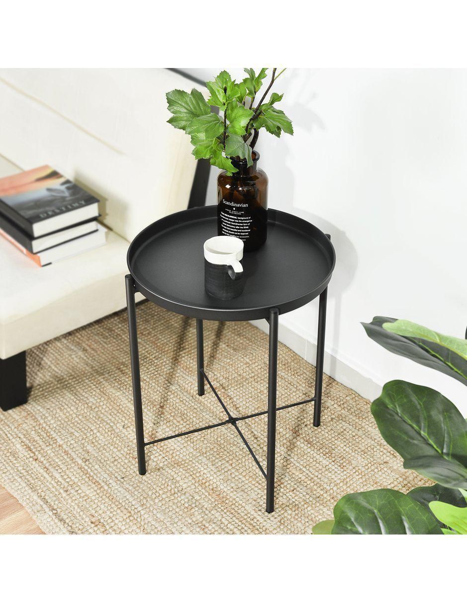 Mesa auxiliar gladom mesa consola plegable gomyhome "de" acero