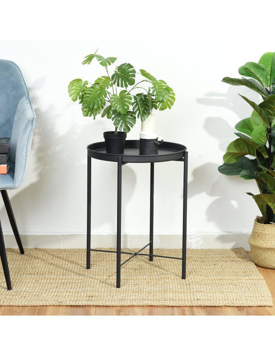 Mesa auxiliar gladom mesa consola plegable gomyhome "de" acero