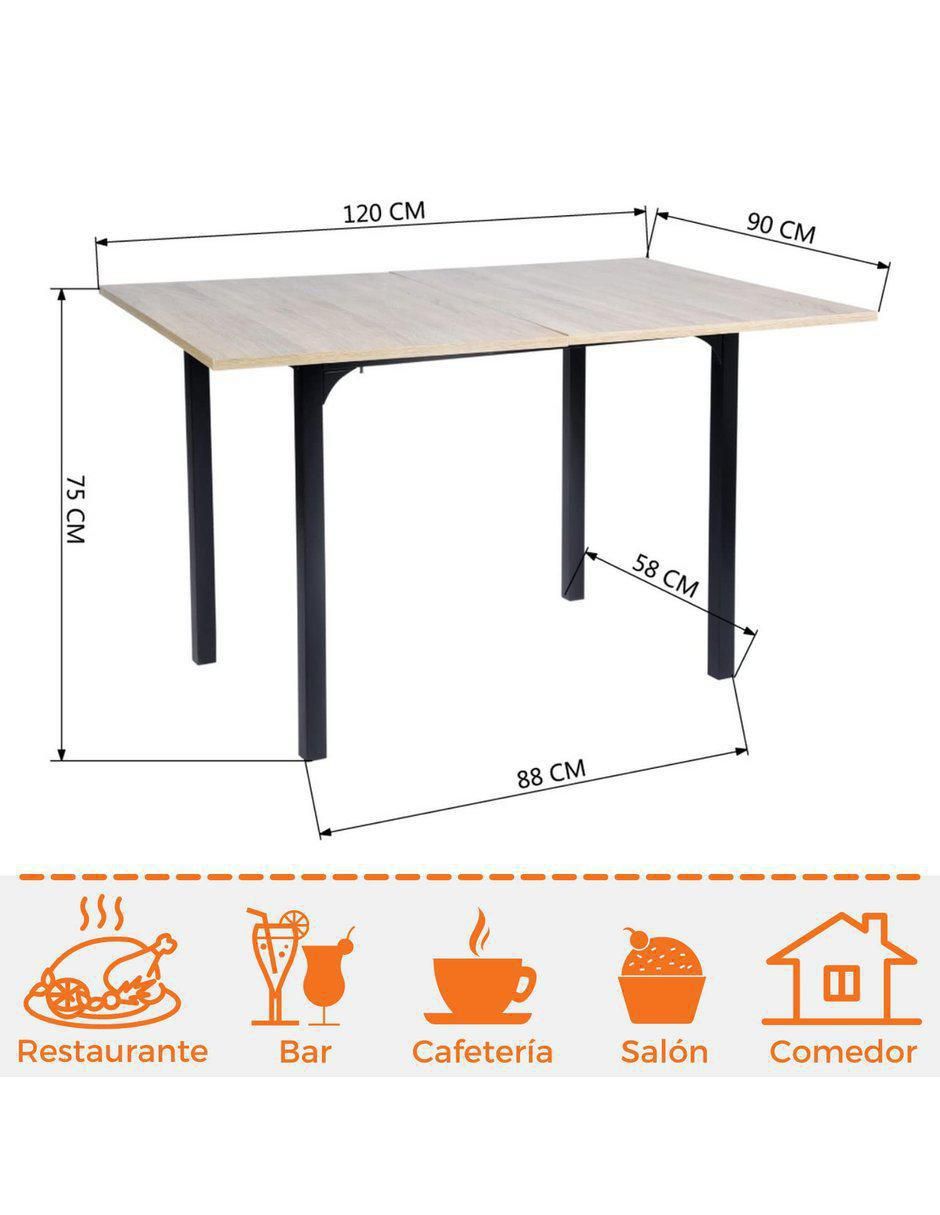 Mesa de comedor extensible armable 15
