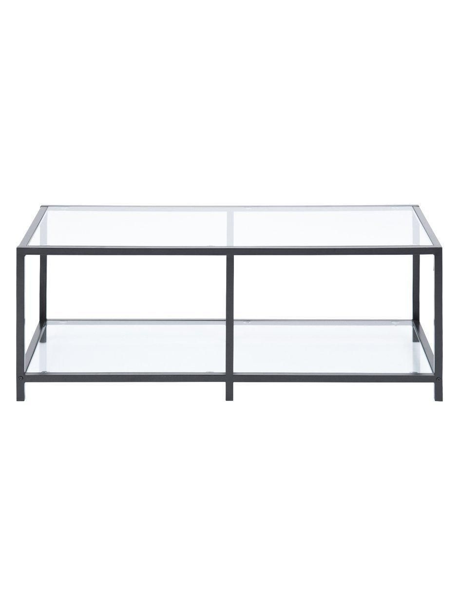 Mesa auxiliar armable de cristal