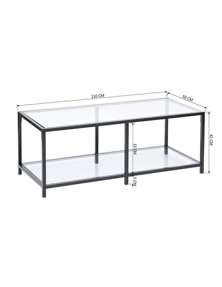 Mesa auxiliar armable de cristal 12