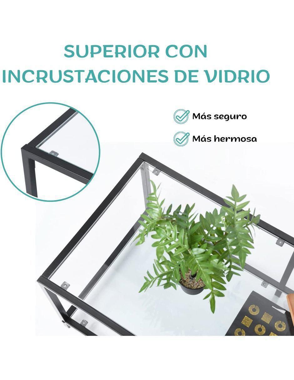 Mesa auxiliar armable de cristal 3