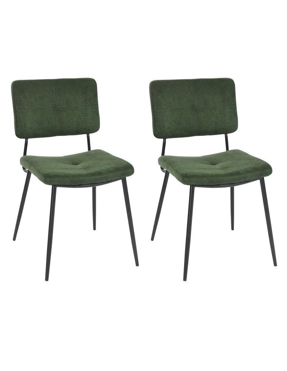 Set de sillas 2 piezas de terciopelo
