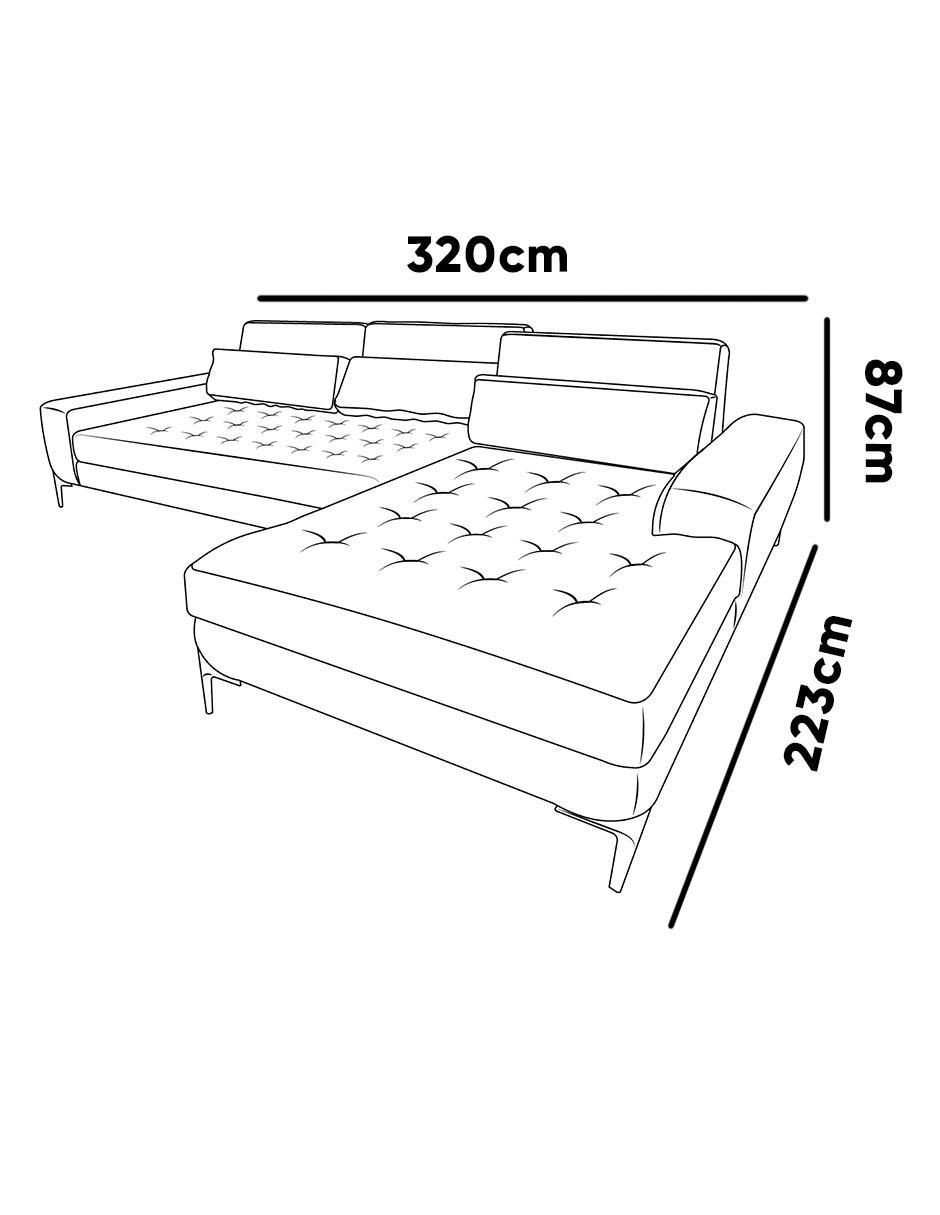 Sala modular derecha gibra m & e muebles "de" poliéster