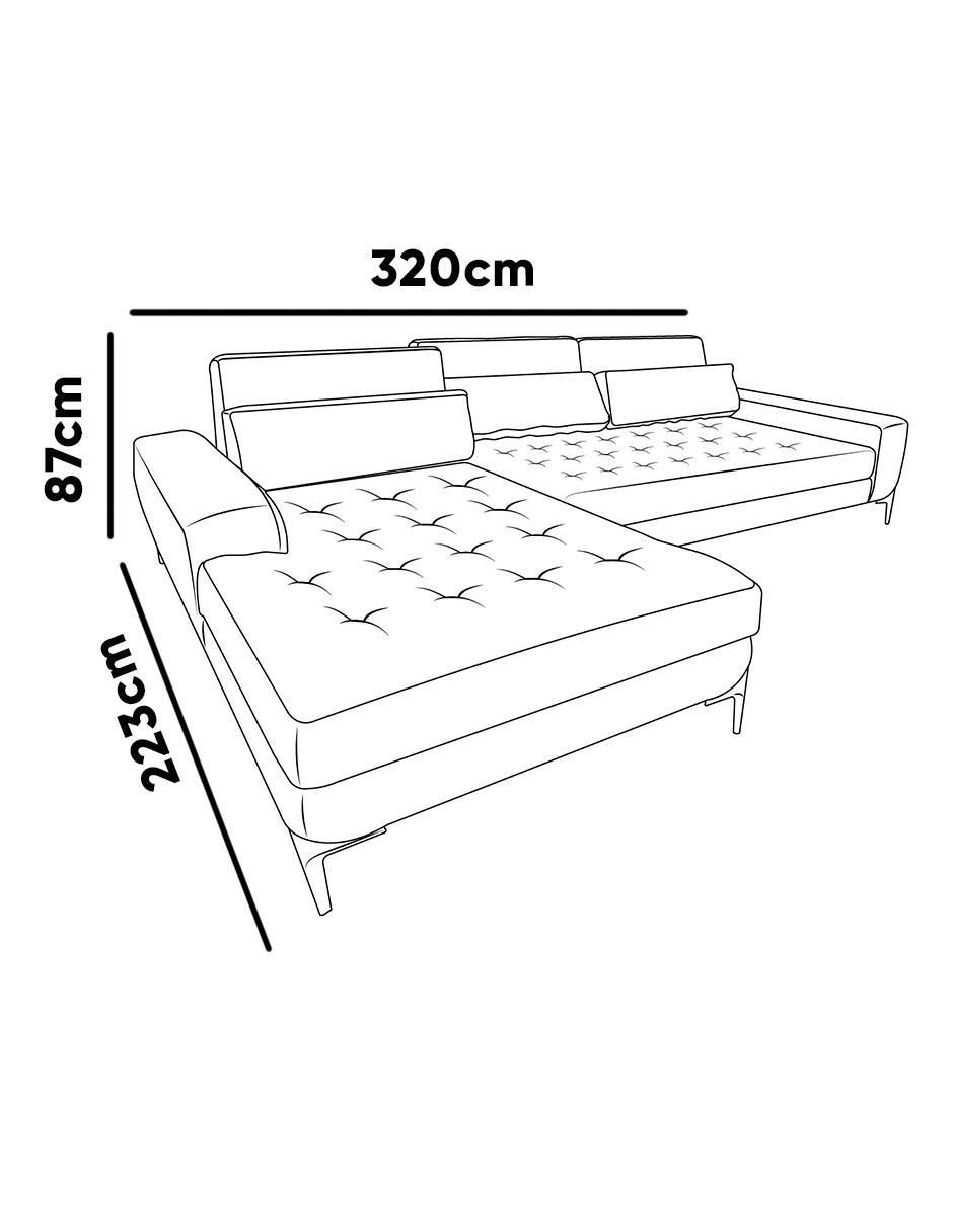 Sala modular izquierda gibra m & e muebles "de" poliéster