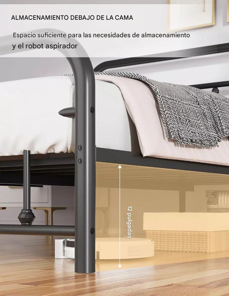 Base para cama de metal individual 4