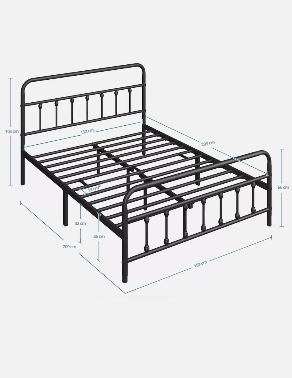 Base para cama de metal Queen Size 8
