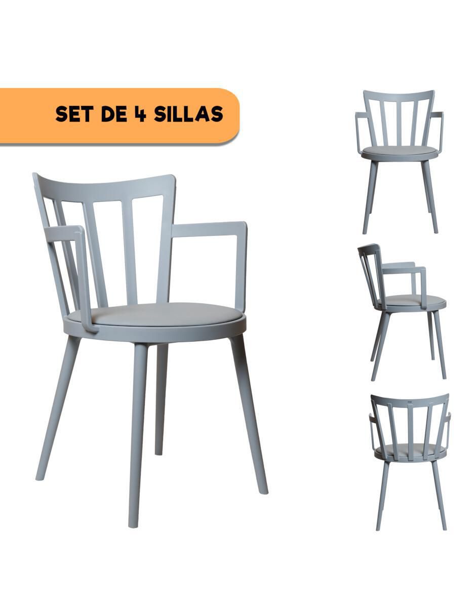 Juego de sillas 4 "piezas" interior/exterior eke life home "de" mezcla de materiales adulto