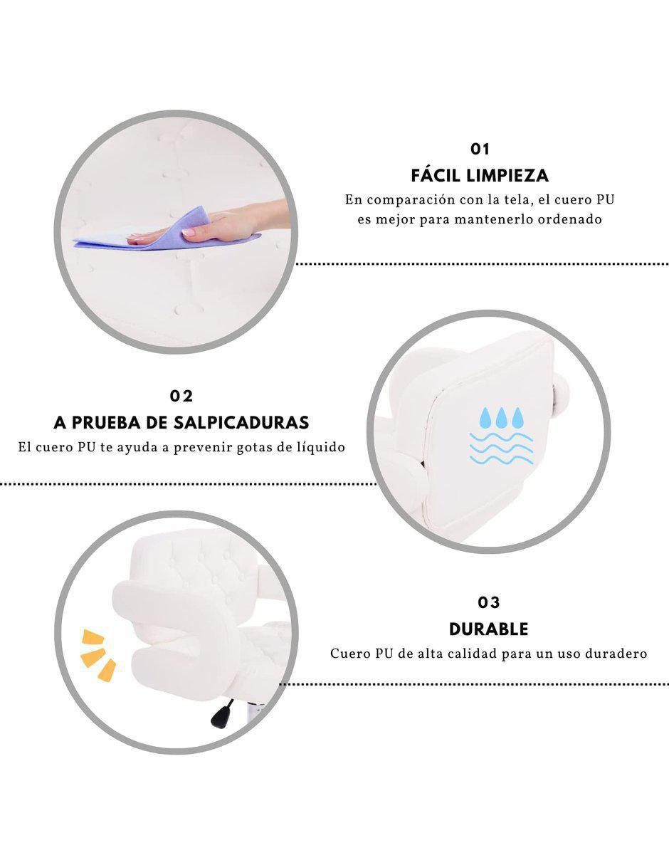 Silla 1 pieza 360° ajustable de cuero 9