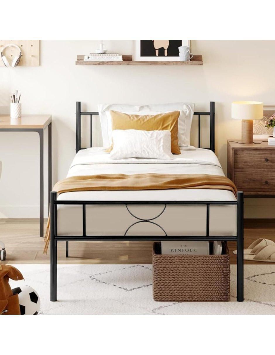 Base para cama armable de metal individual 4