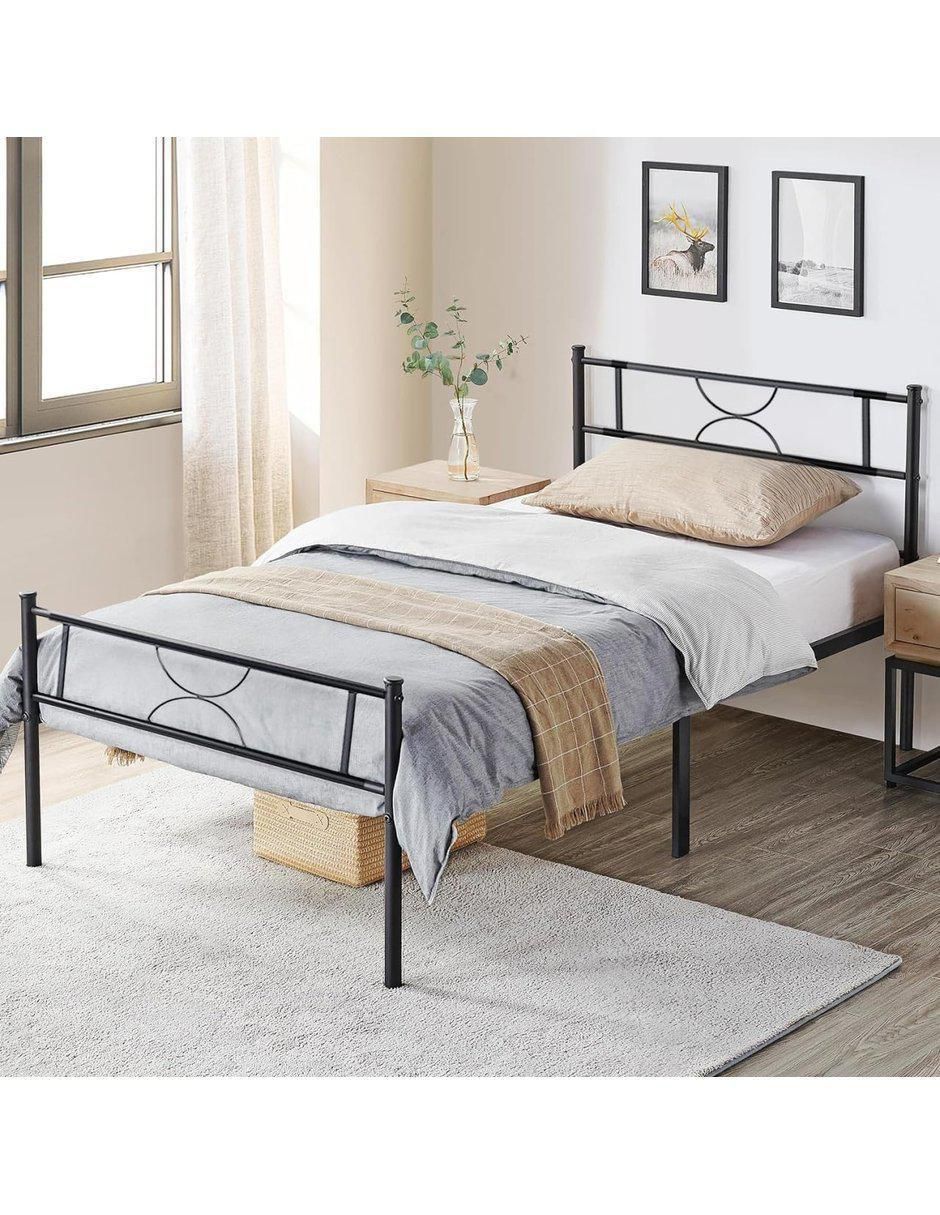 Base para cama armable de metal individual 7