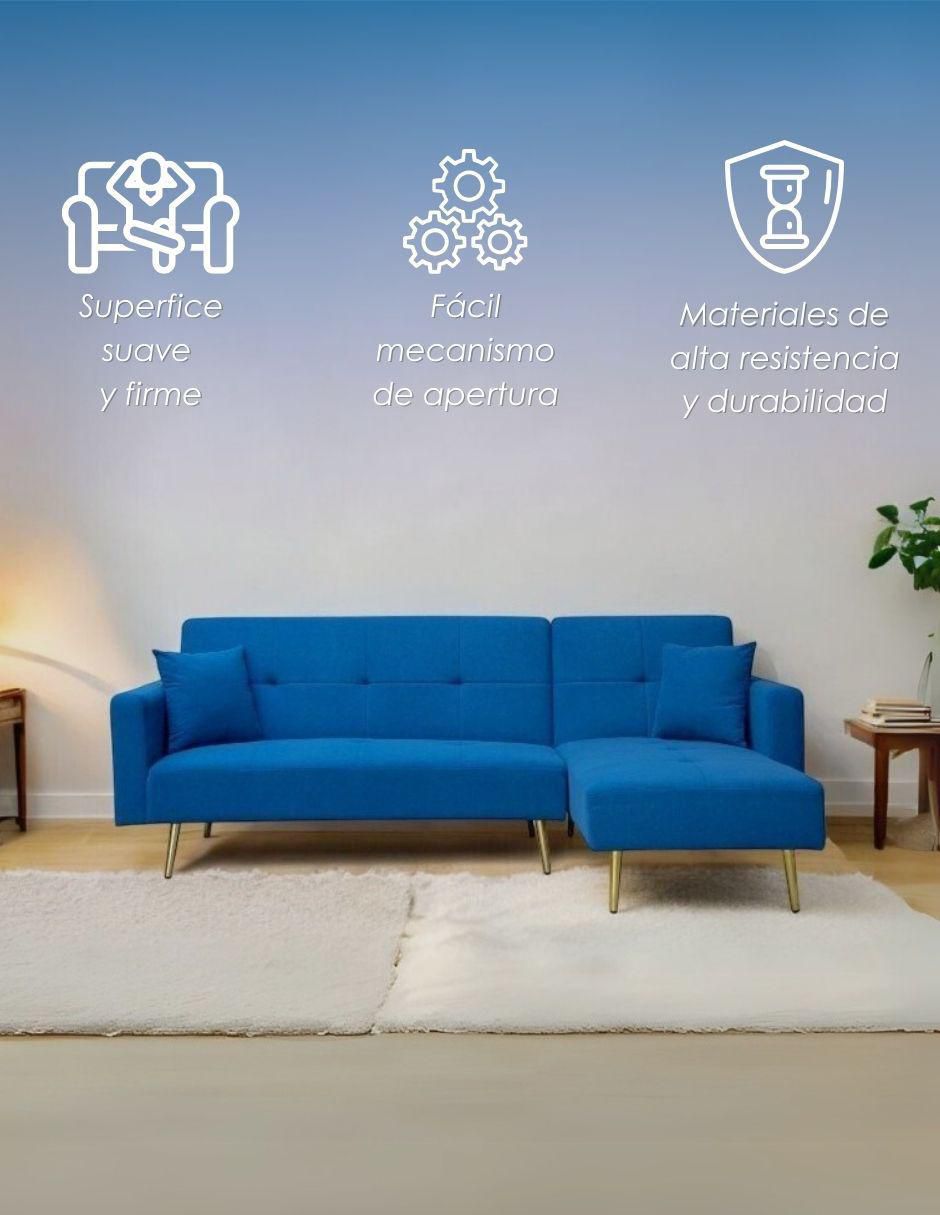 Sofá 4 plazas L de madera 2