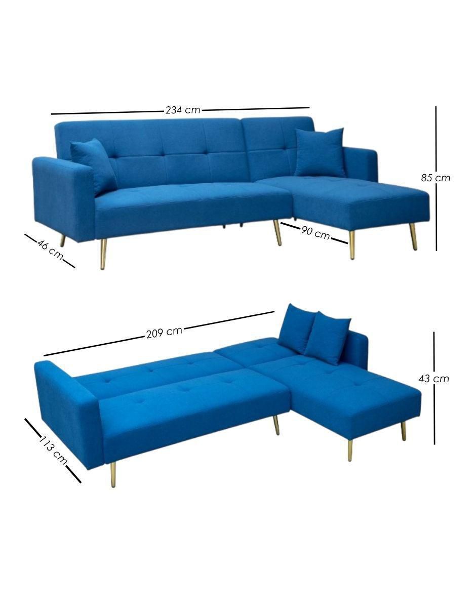 Sofá 4 plazas L de madera 8