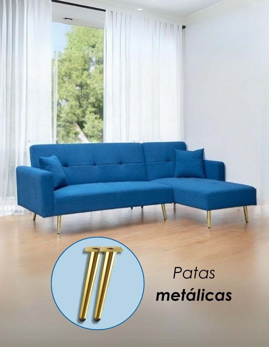 Sofá 4 plazas L de madera 6