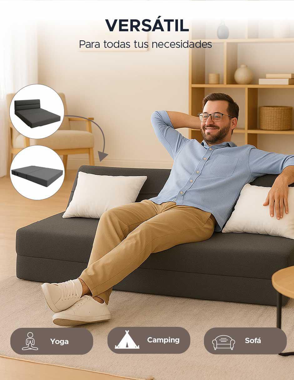 "futón/sofá cama" sí sofá cama plegable skycare "de" espuma comprimida