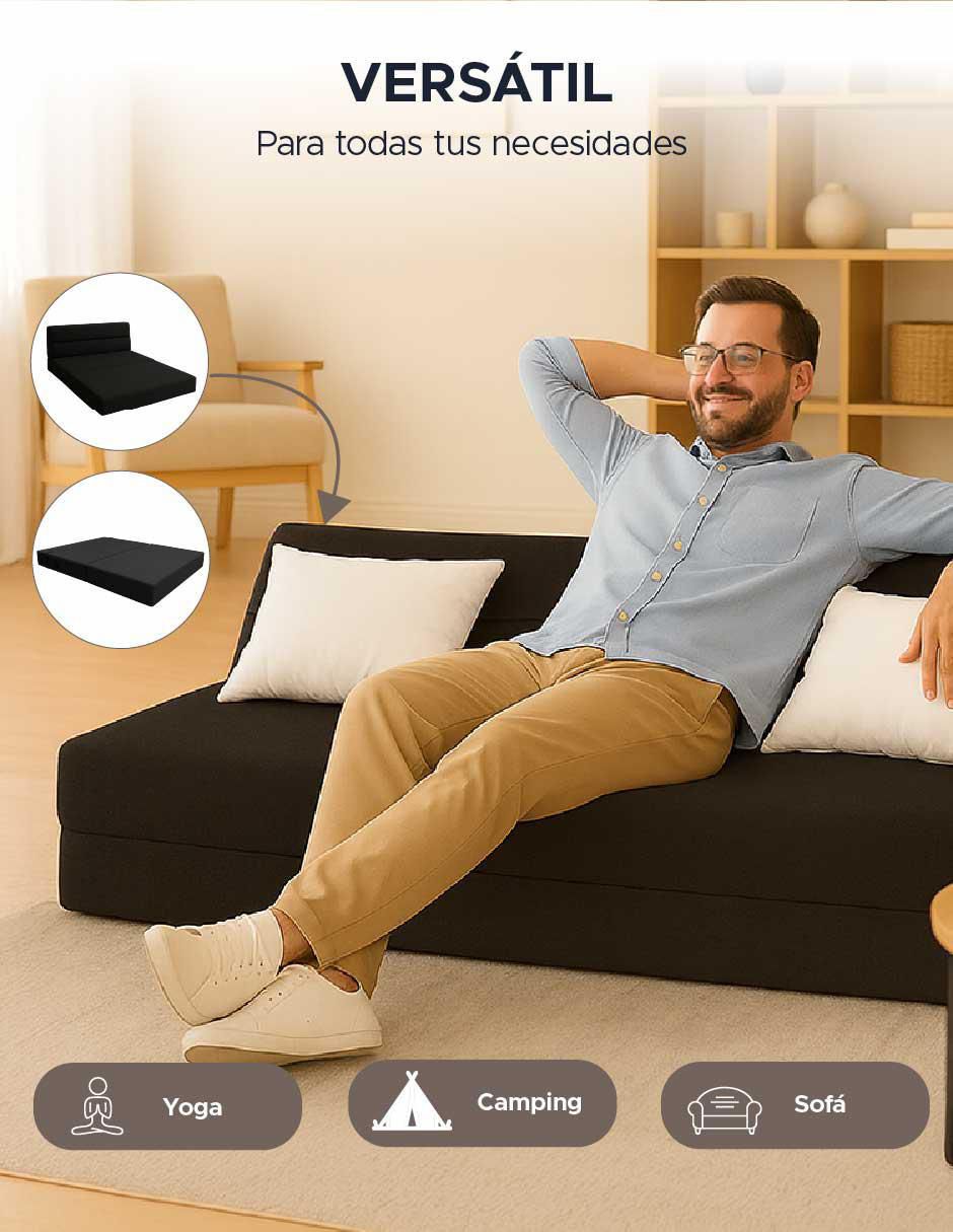 Sofá cama armable de espuma comprimida 5