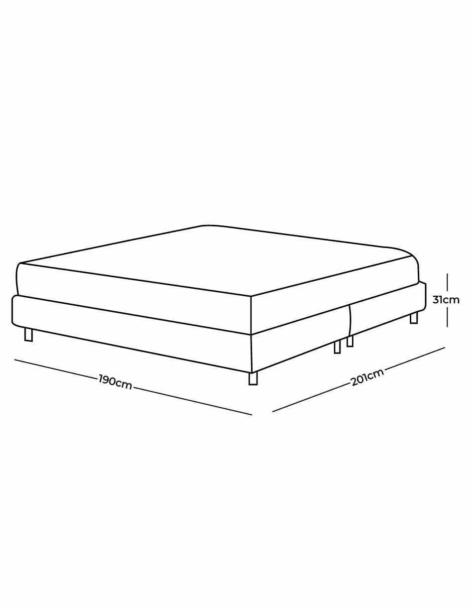 Base para cama Valeria de madera King Size 4