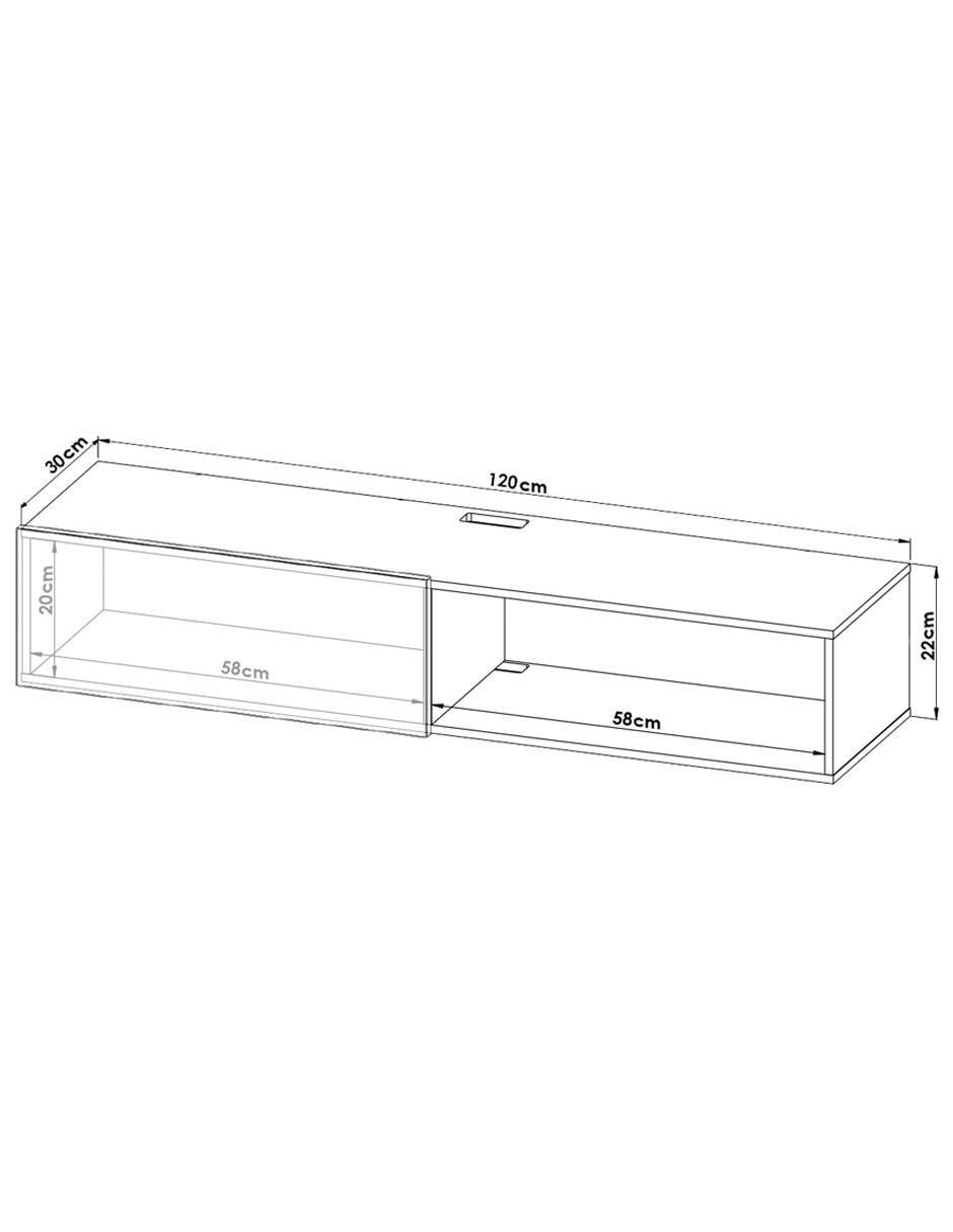 Mueble para TV flotante de melamina 5