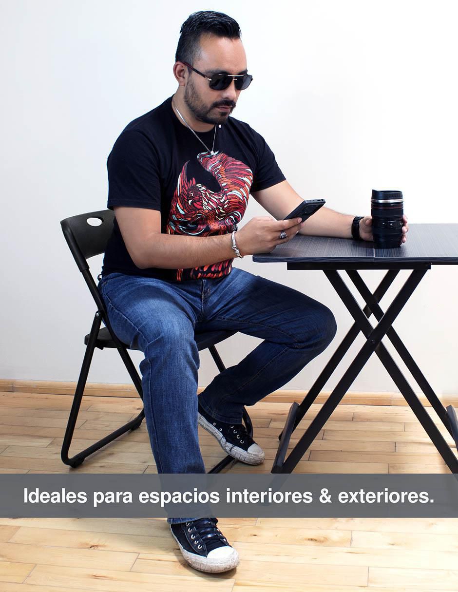 Juego de sillas plegables 8 piezas 6