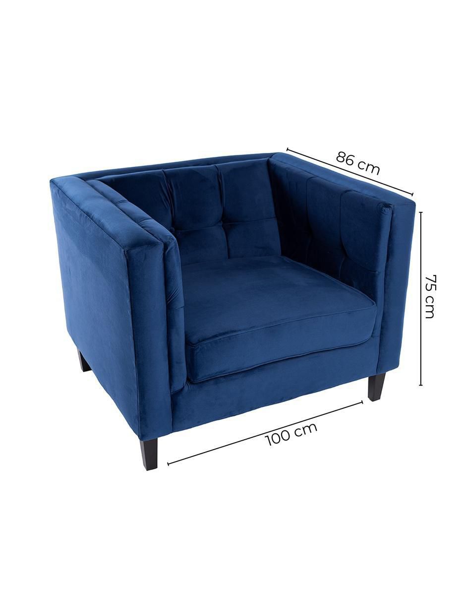 Sillón Madison de terciopelo 9