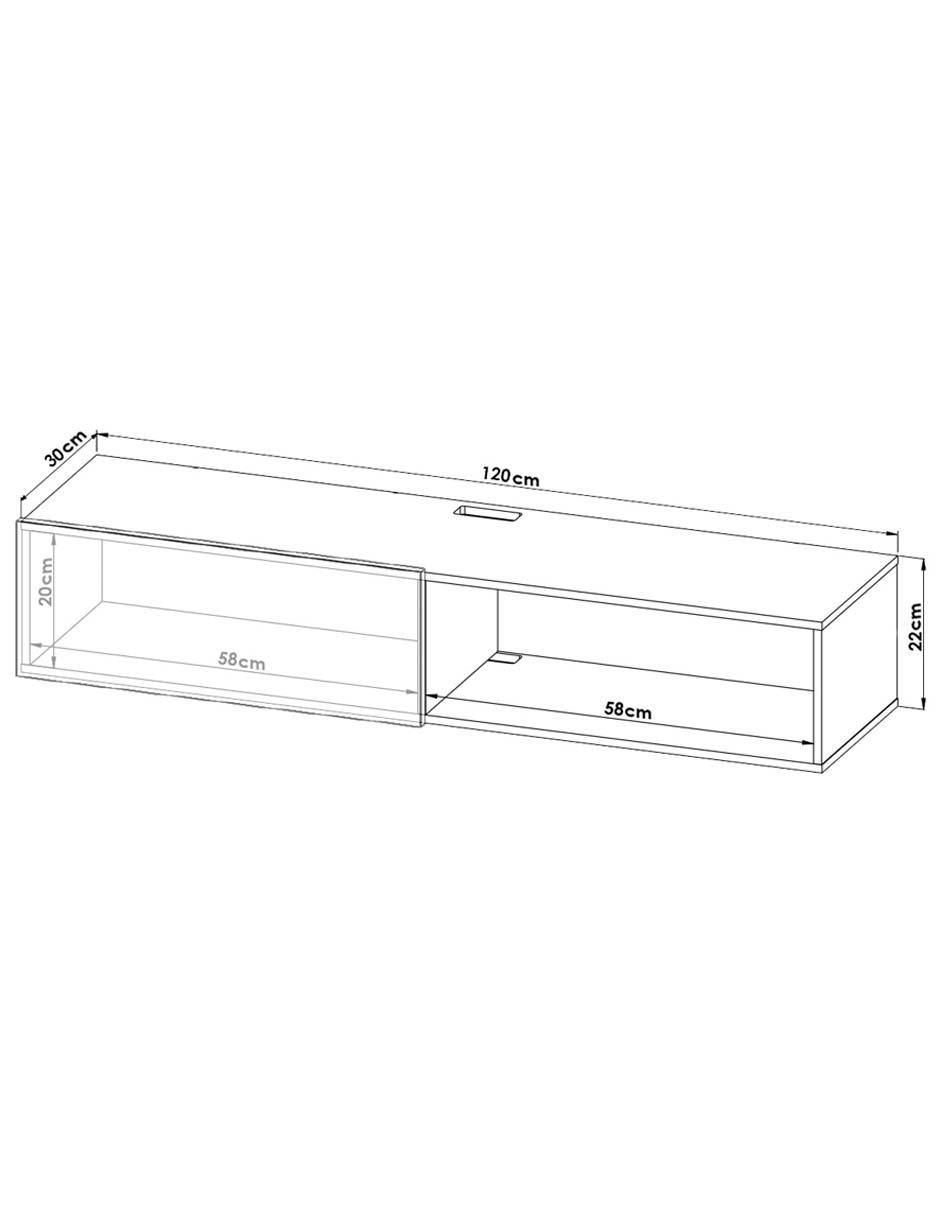 Mueble para TV flotante de melamina 5