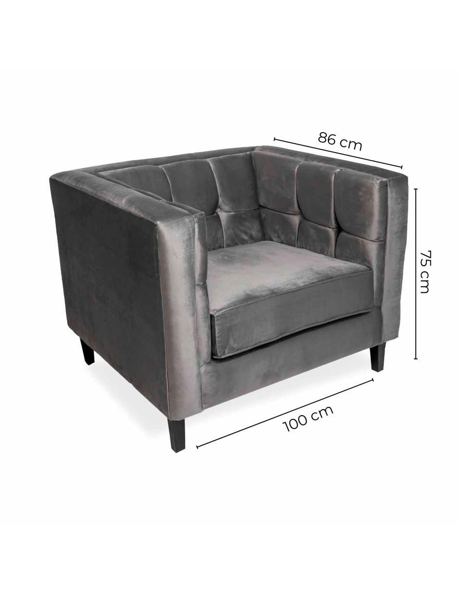 Sillón Madison de terciopelo 11