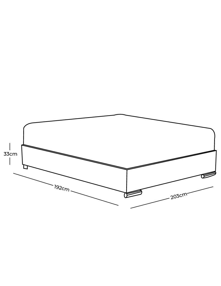 Base para cama Vielka de madera King Size 3