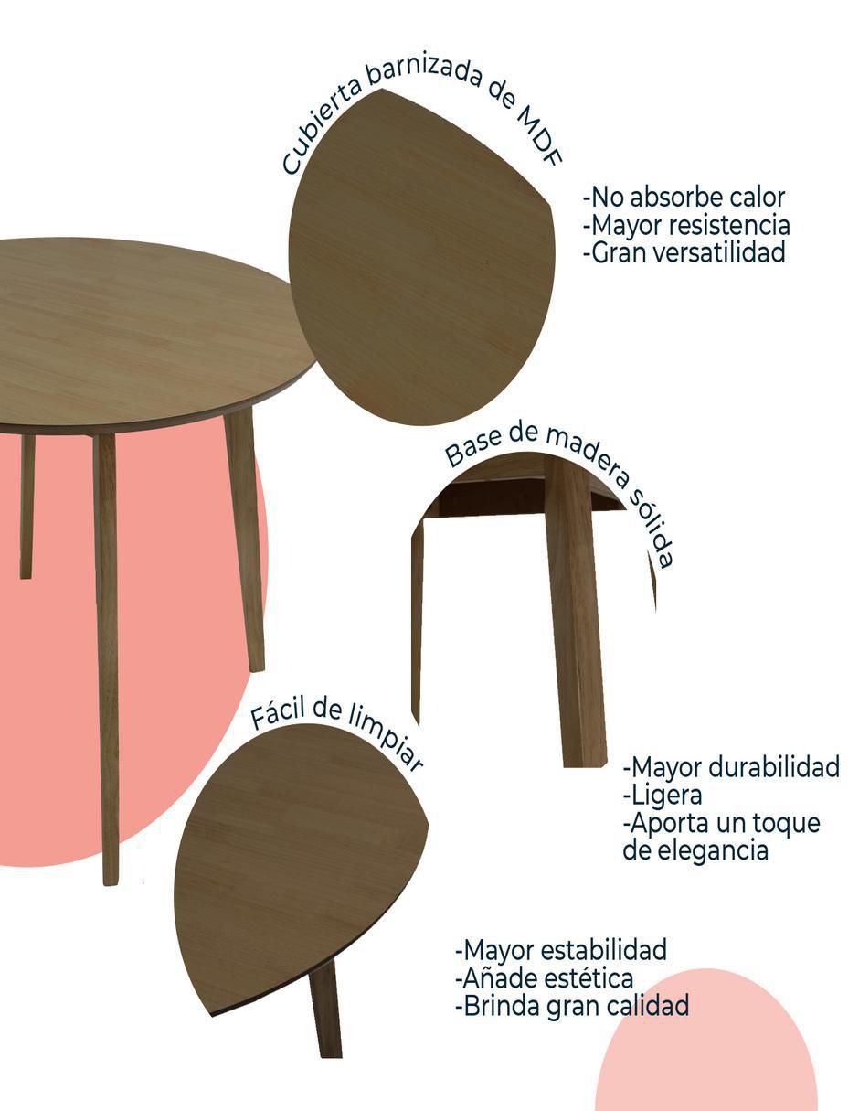 Mesa de comedor Madeira Chapa de metal y madera 3