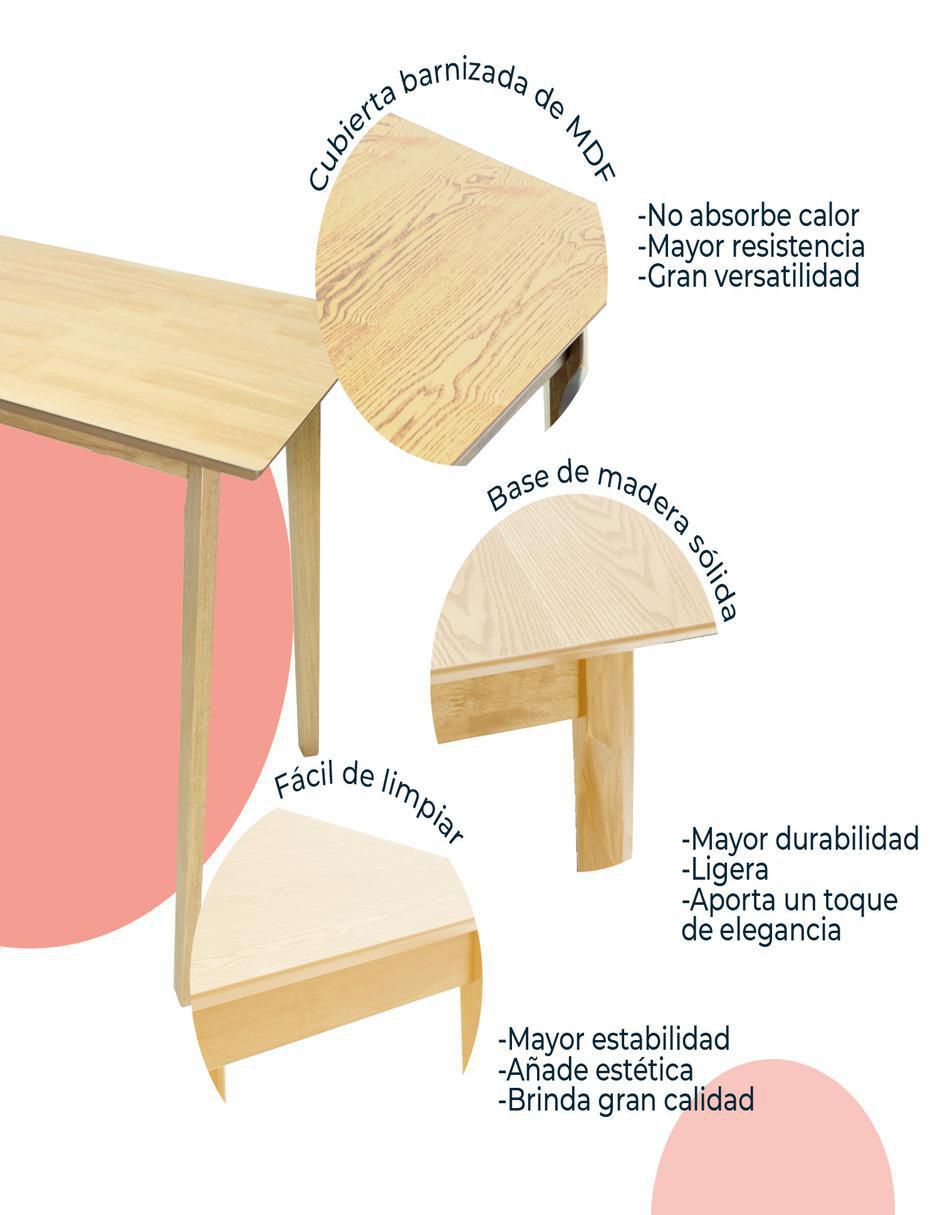 Mesa de comedor madeira chapa mundo in "de" metal y madera