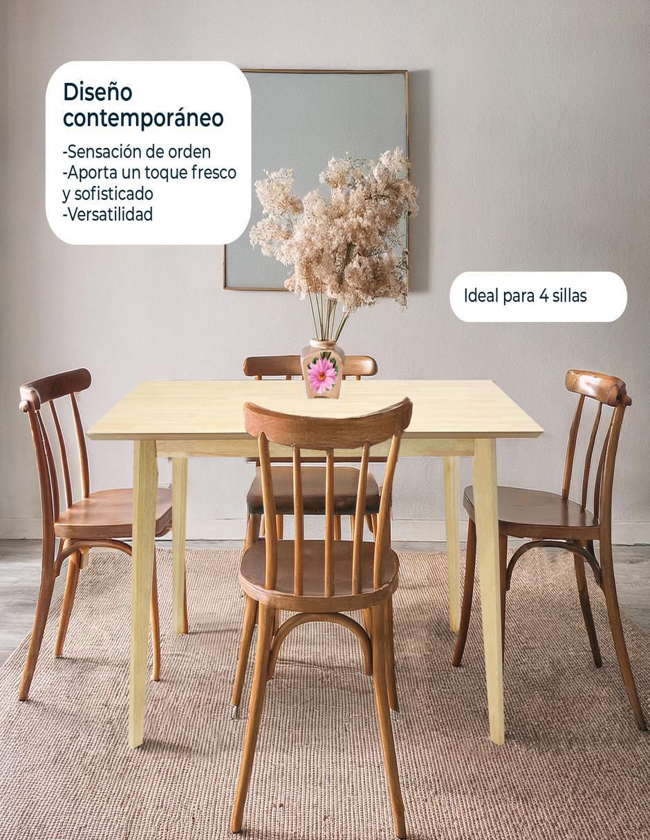 Mesa de comedor madeira chapa mundo in "de" metal y madera