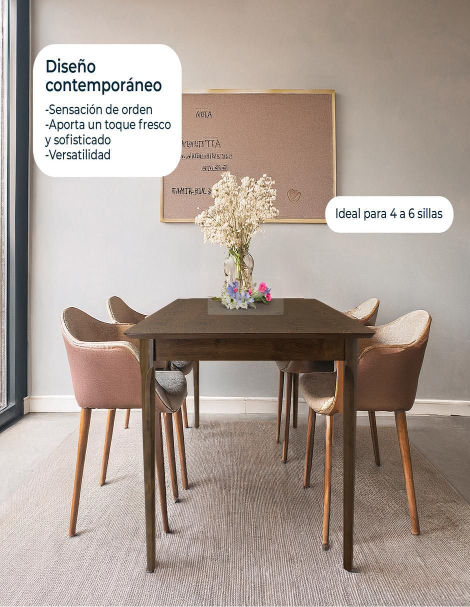 Mesa de comedor Madeira Chapa de MDF y madera 7