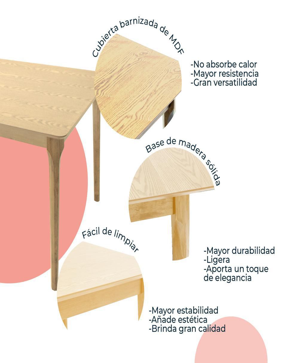 Mesa de comedor madeira chapa mundo in "de" mdf y madera