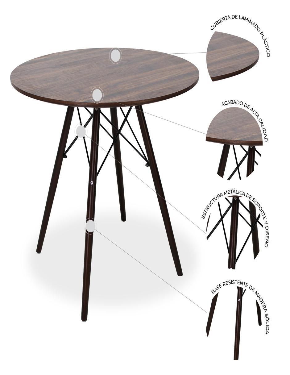 "comedor" oslo circular nogal mundo in "para" 4 personas "de" cristal templado