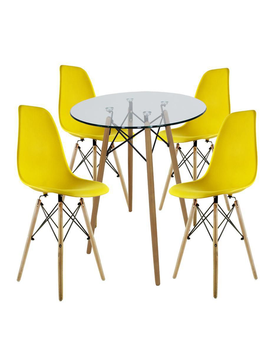 Comedor Oslo para 4 personas de cristal templado Comedor Oslo para 4 personas de cristal templado