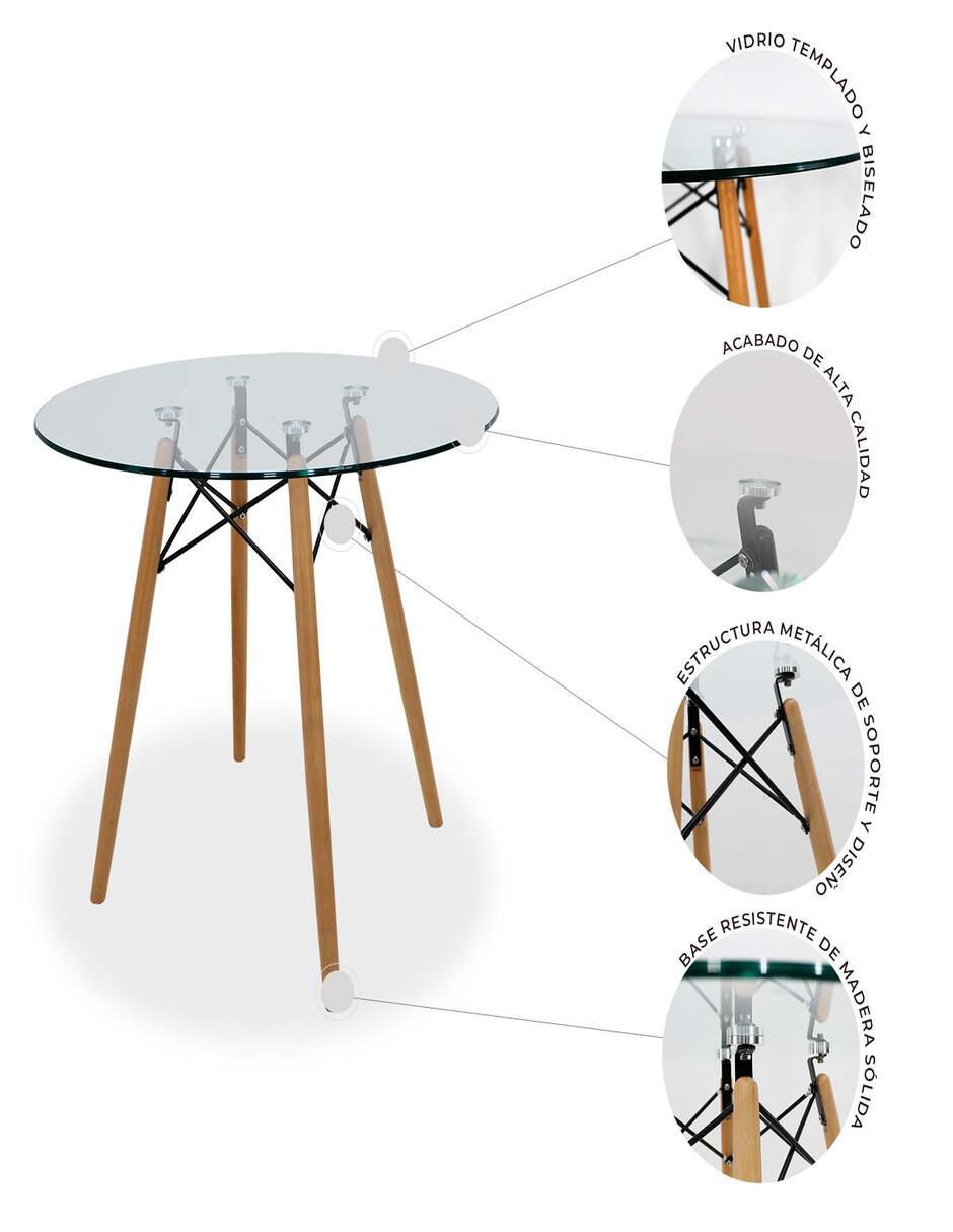"comedor" oslo cristal circular mundo in "para" 4 personas "de" cristal templado