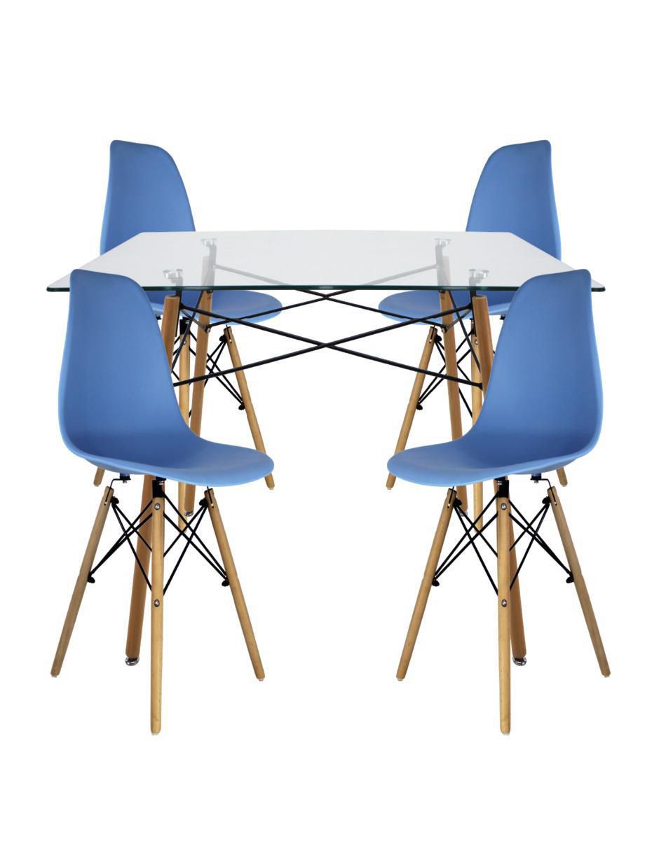 Comedor Oslo para 4 personas de cristal templado