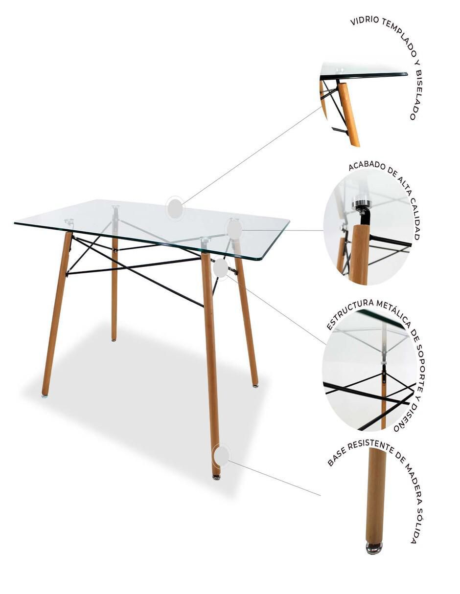 "comedor" oslo cristal rectangular mundo in "para" 4 personas "de" cristal templado