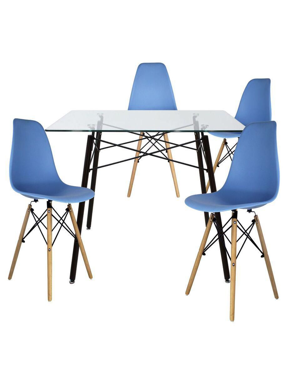 Comedor Oslo para 4 personas de cristal templado