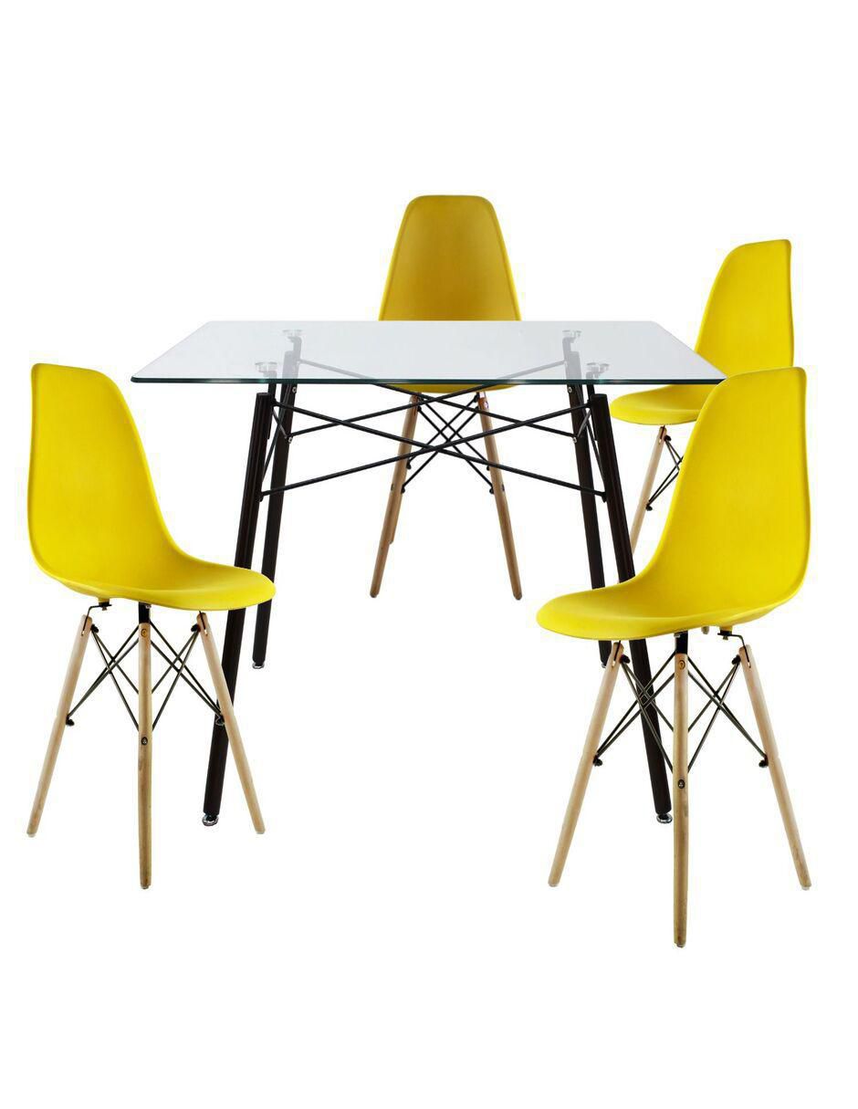 Comedor Oslo para 4 personas de cristal templado Comedor Oslo para 4 personas de cristal templado
