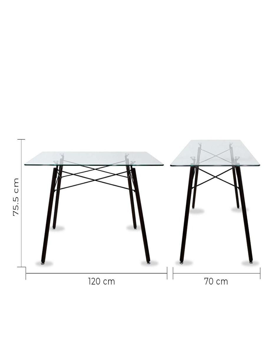 Comedor Oslo para 4 personas de cristal templado 6