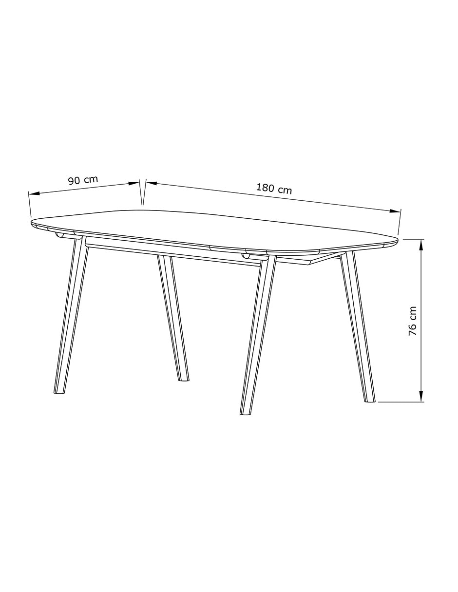 Mesa de comedor Trinity de madera 10